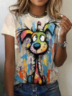 Playful 3D Printed Dog T-Shirt - MozaWear