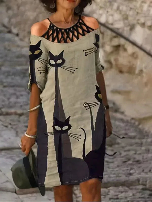 Slim Loose Fit Ultra-Casual Style Suitable Dress - MozaWear