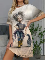 Street Rock Printed Night Dress - MozaWear