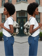 Sofa Straw Cat Pattern Printed Drawstring Backpack