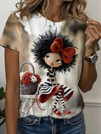 Women'S Casual T-Shirt with Vibrant Comic Art Print - MozaWear