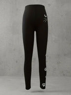 Women'S Leggings black and white cat - MozaWear