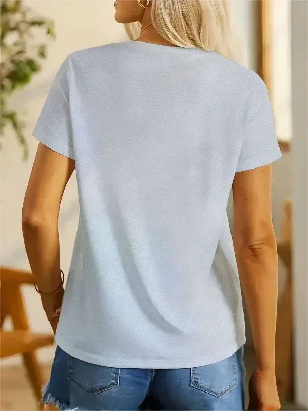 Women'S White T-Shirt with Braided Mother and Daughter - MozaWear