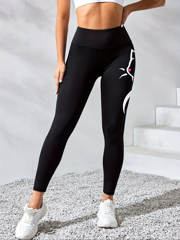 Calça de ioga para mulher com estampado de gatinhos fofos